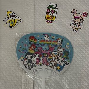 tokidoki fan and stickers